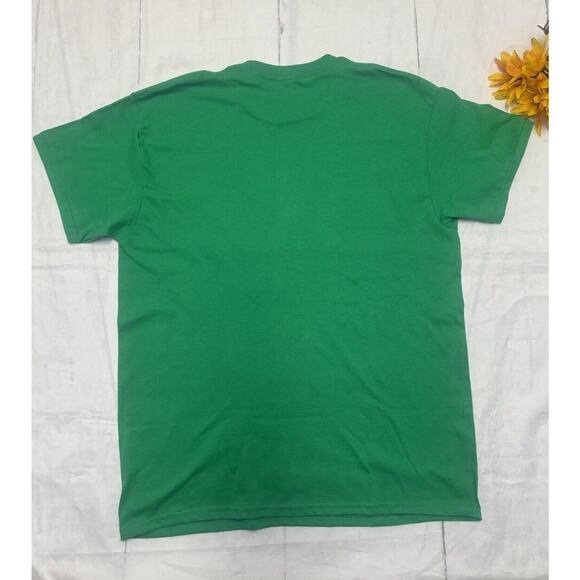 Green St. Patrick’s‎ Day T-Shirt Lucky Vibes Short Sleeve 100% Cotton Large - Picture 2 of 2